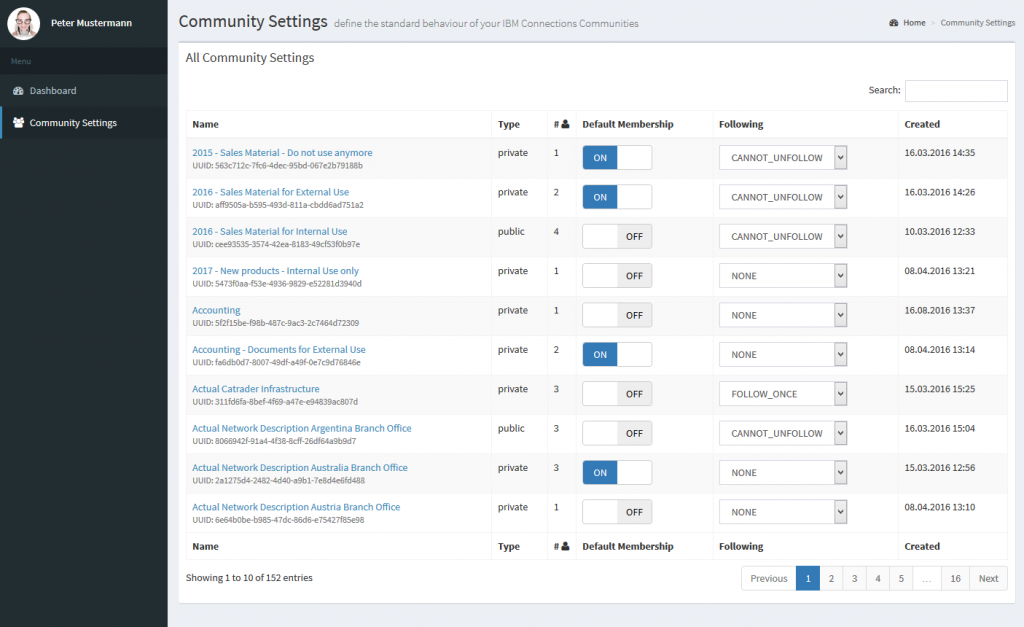 Community Manager - Community Settings